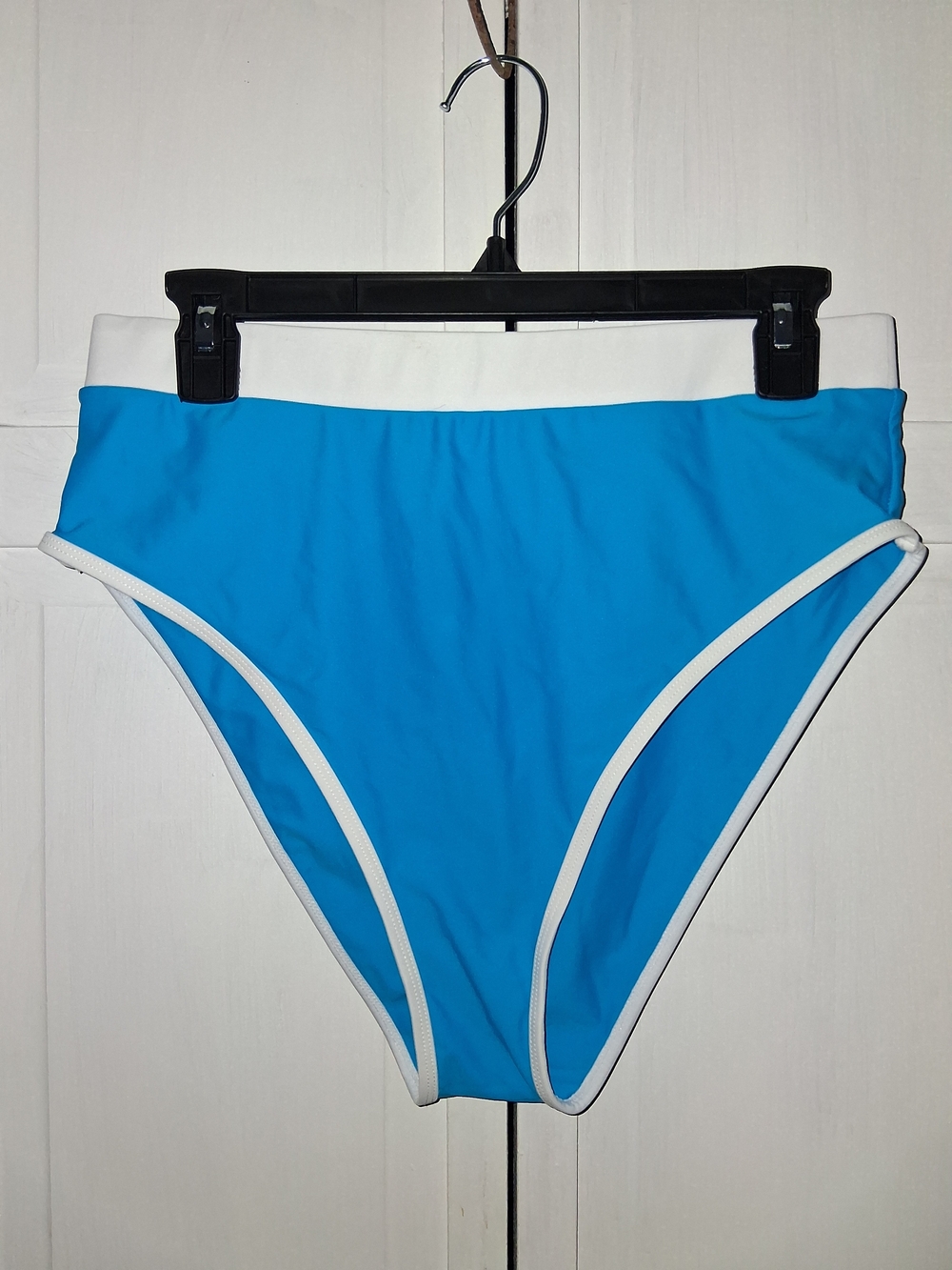 93 Play Street High-Waist Blue & White Bikini Bottom - Classic Swimwear
